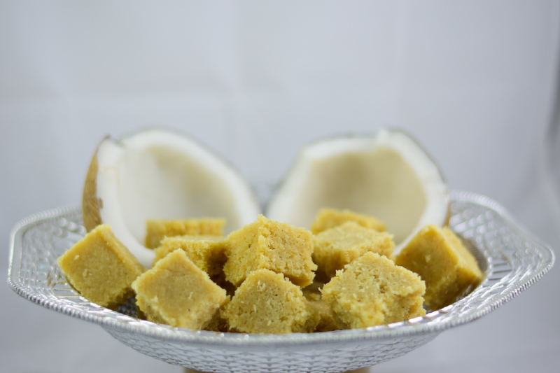 Jaggery Coconut Burfi